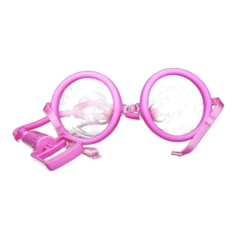 Вакуумная помпа для груди Breast Pump с двумя чашечками и ручным насосом – розовый