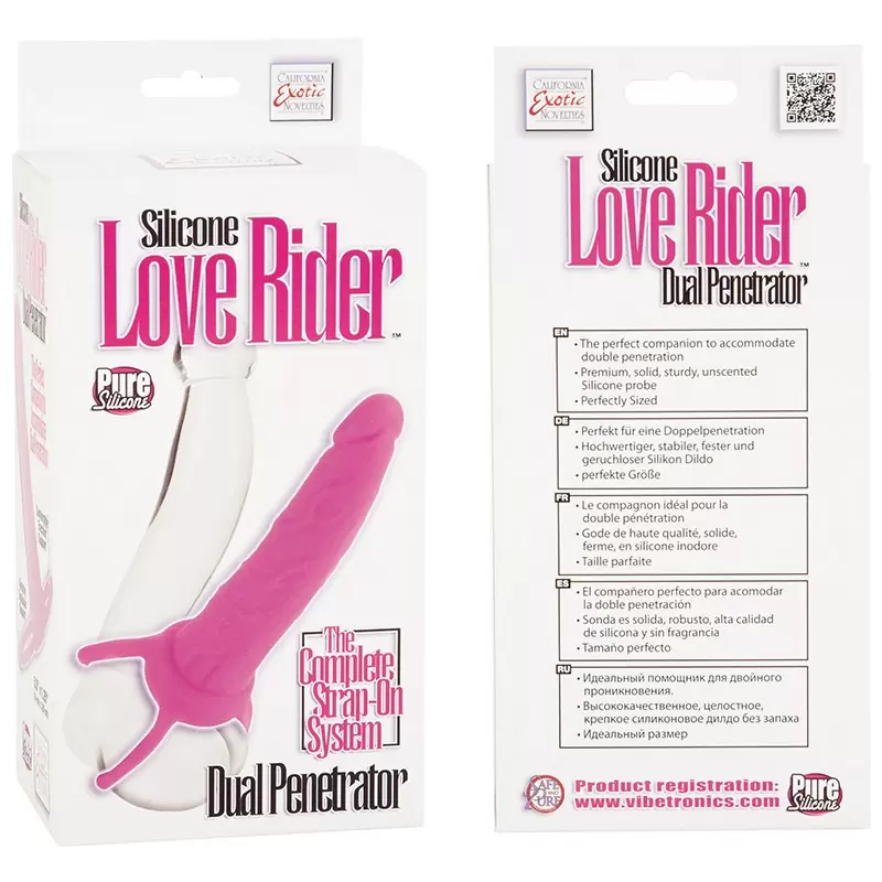Мужской страпон Dual Penetrator - розовый