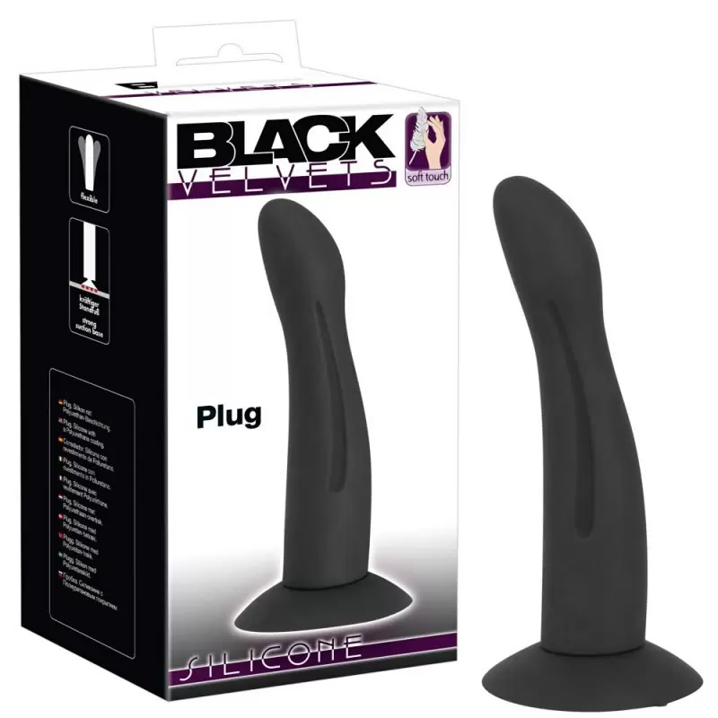 Анальный стимулятор Black Velvets на присоске – черный