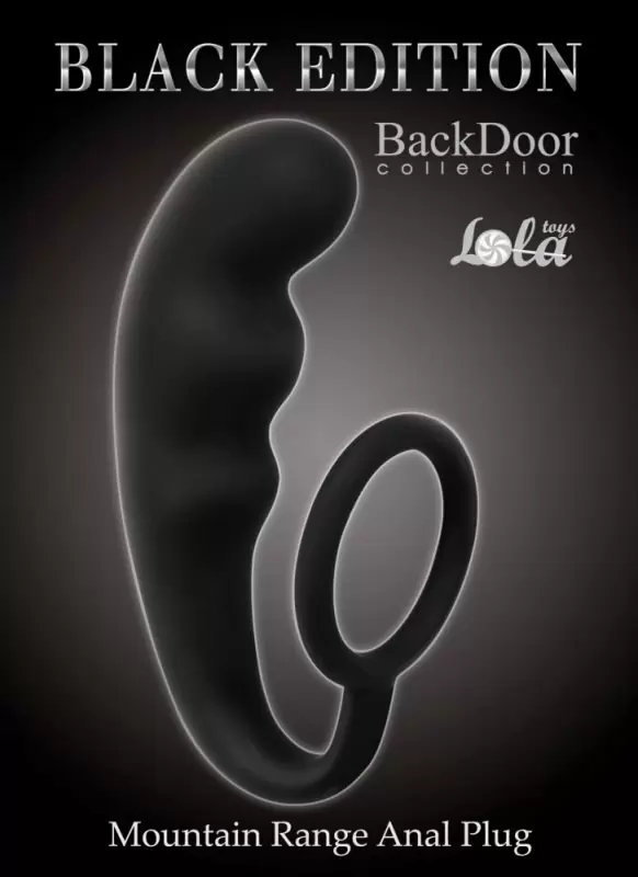 Анальный стимулятор с эрекционным кольцом Mountain Range Anal Plug – черный