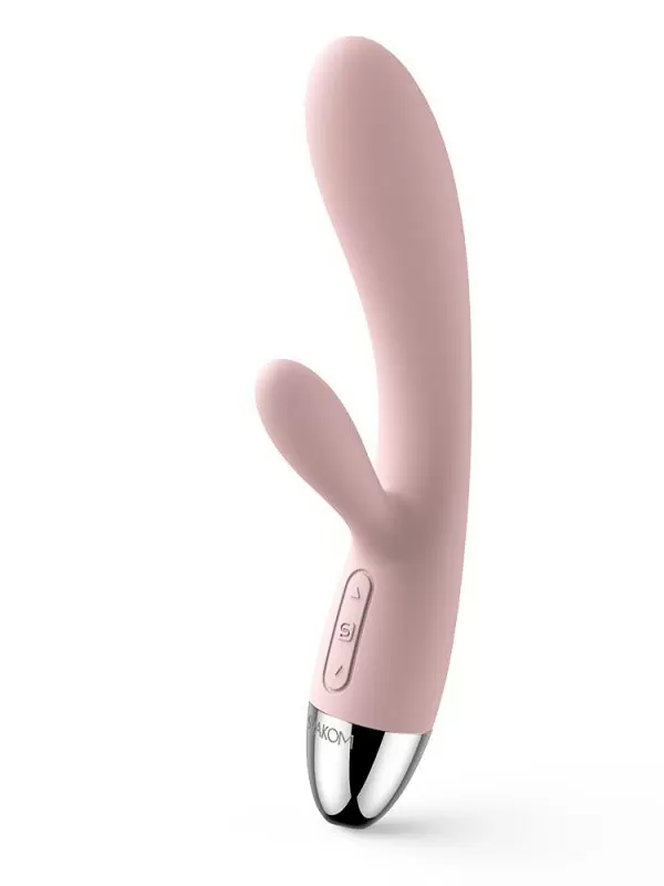 Двойной вибромассажер Alice с интеллектуальным режимом – нежно розовый	