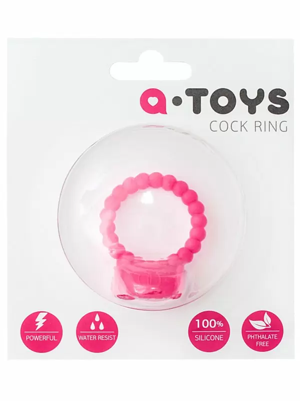 Эрекционное виброкольцо TOYFA A-Toys — розовое, диаметр 3,5 см