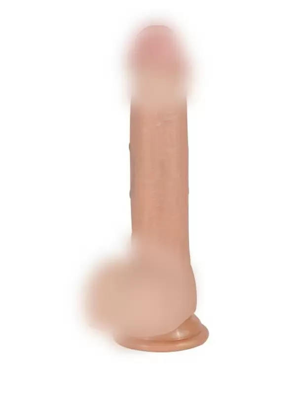 Реалистичный фаллоимитатор REAL, 23 см, с мошонкой, с трусиками для страпона, ПВХ, телесный
