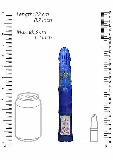 ВИБРАТОР КРОЛИК ROTATING BEETLE - синий