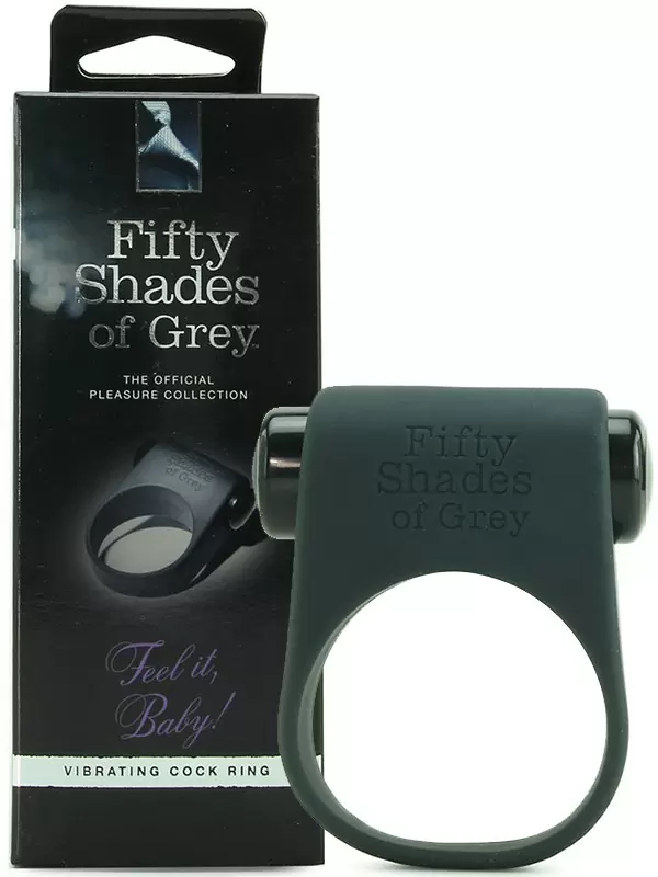 Эрекционное кольцо Feel It, Baby! Vibrating Cock Ring с вибрацией – черное	