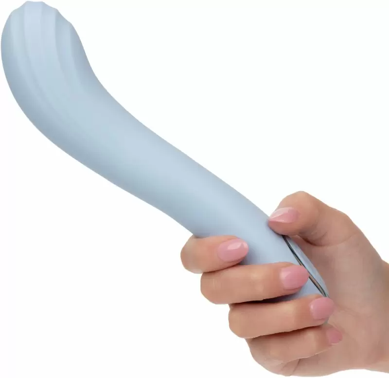 Изогнутый вибратор AZURE COLLECTION - CONTOURED G, 22,8 см, силикон, голубой