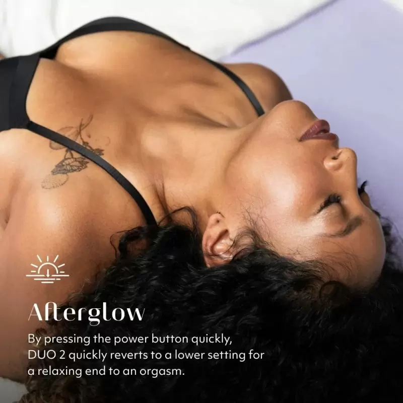 Инновационный вибратор-кролик Womanizer Duo 2 Petrol, технология Pleasure Air, бордовый