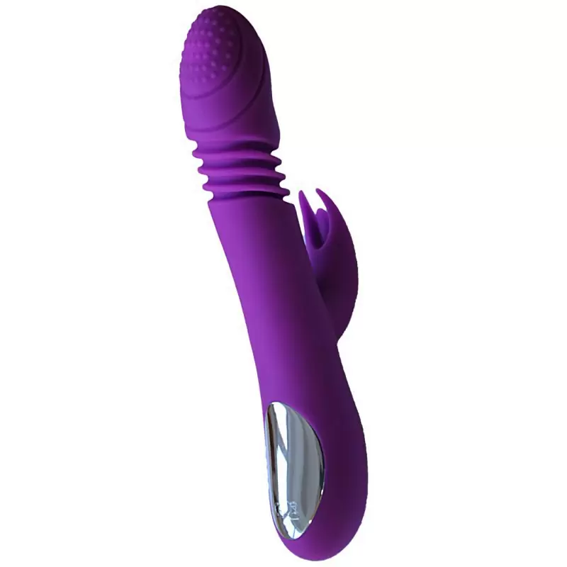 Хай-тек вибромассажер Flamingo с клиторальным стимулятором – фиолетовый