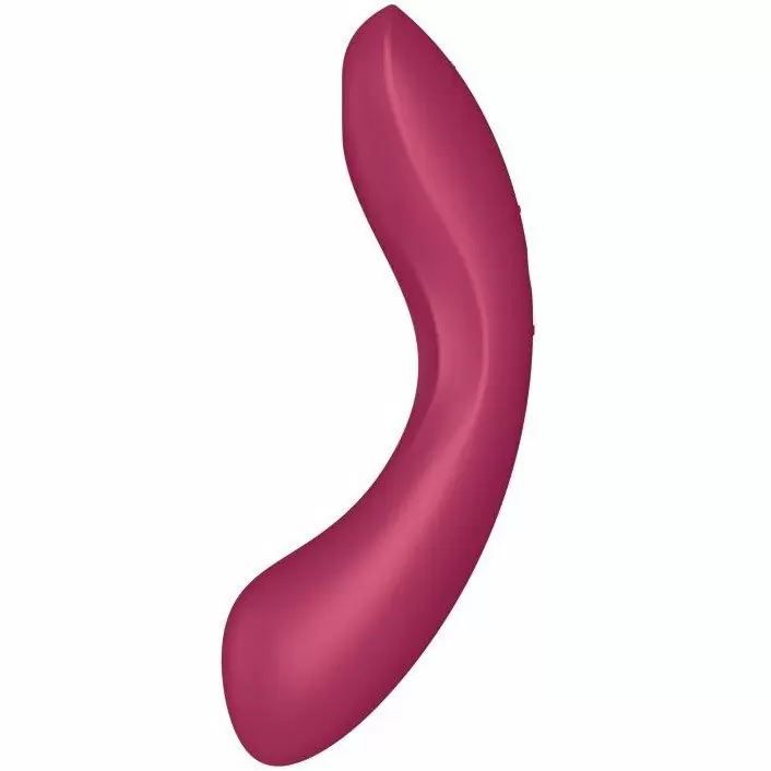 Изогнутый вибратор Satisfyer Curvy Trinity 1, с двумя моторами, 17,4 см, красный