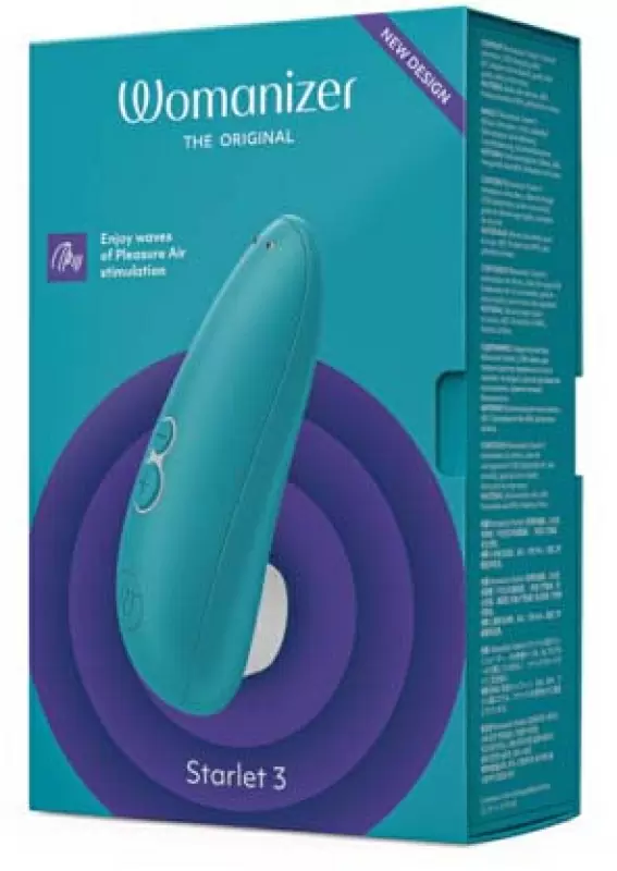 Вакуумный стимулятор клитора Womanizer Starlet 3, технология Pleasure Air, 6 скоростей, бирюзовый 