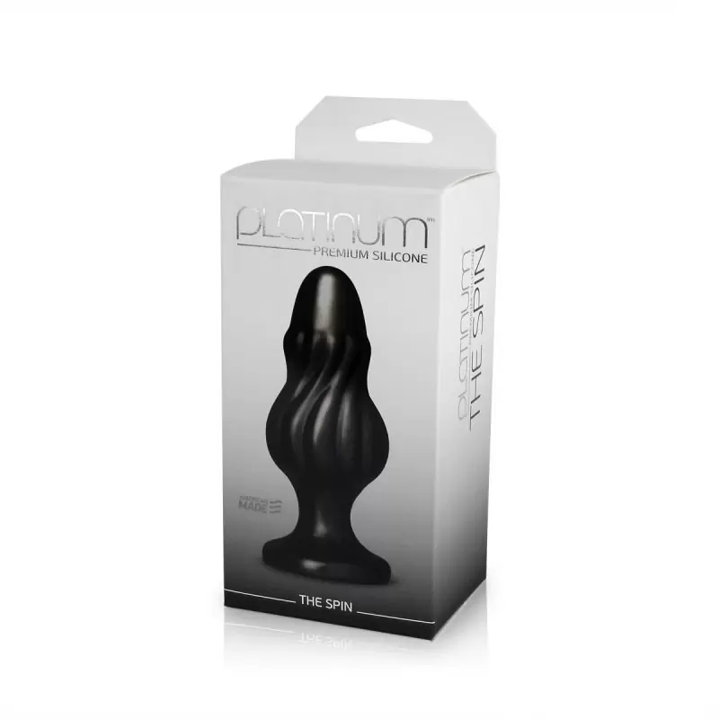 Анальная пробка Platinum Premium Silicone The Spin – черный