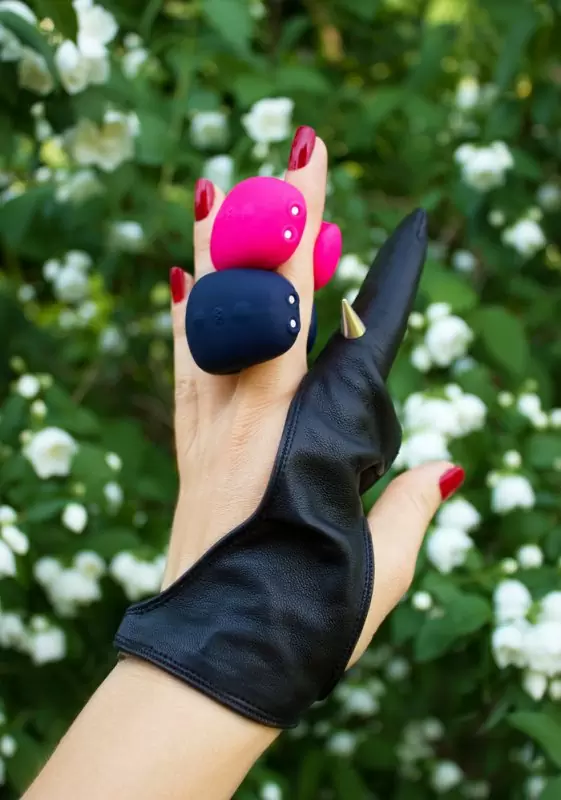 Мини-вибратор на палец Gring - синий