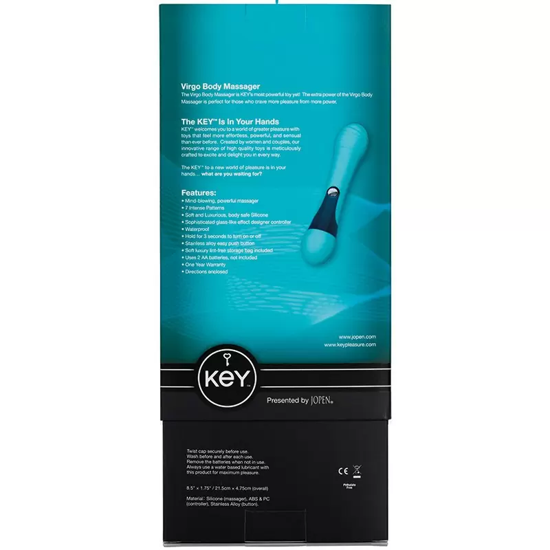 Вибромассажер рельефный Virgo – голубой