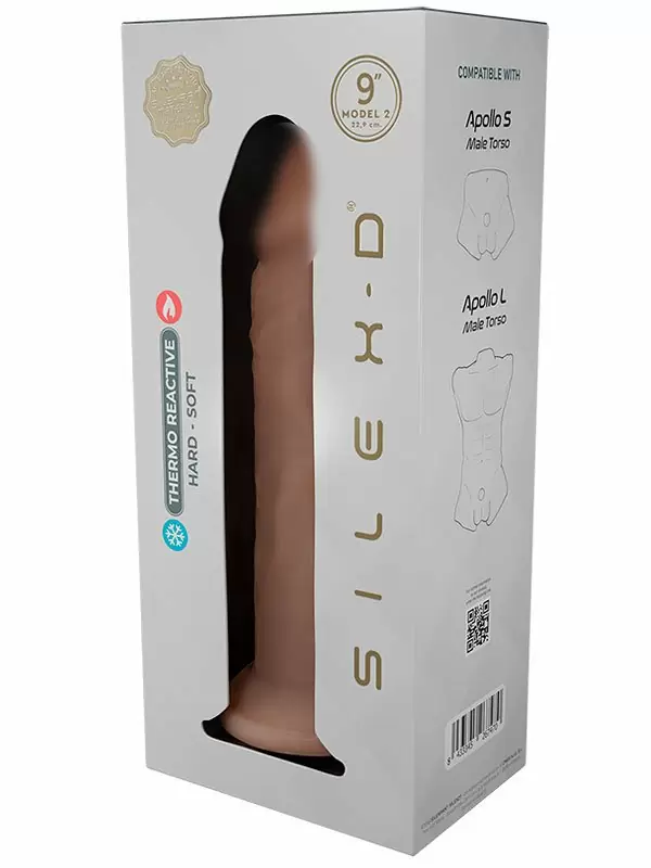 Реалистичный фаллоимитатор SILEXD Model 2, 22,9 см, силикон, телесного цвета | Он и Она 18+