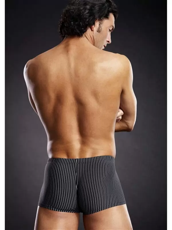 Транк-боксеры BlueLine из микрофибры в черно-белую полоску – S/M 