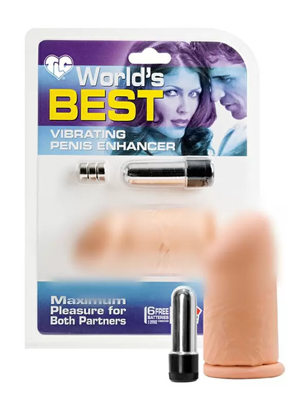 Насадка удлинитель World's Best с вибрацией – телесная