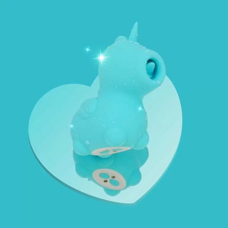 Стимулятор клитора с язычком Unihorn Mount'n Peak, голубой