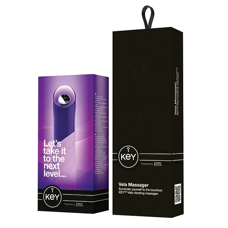 Дизайнерский вибратор Vela с элегантным рельефом - Lavender