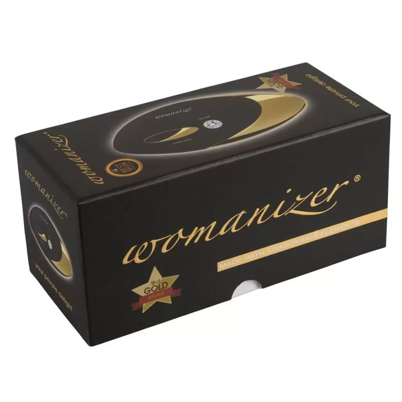 Бесконтактный клиторальный стимулятор Womanizer Pro – черный с золотом