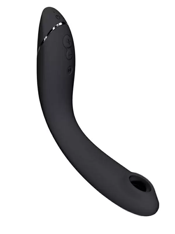 Изогнутый вибратор Womanizer OG Slate, 17,6 см, силикон, серо-коричневый