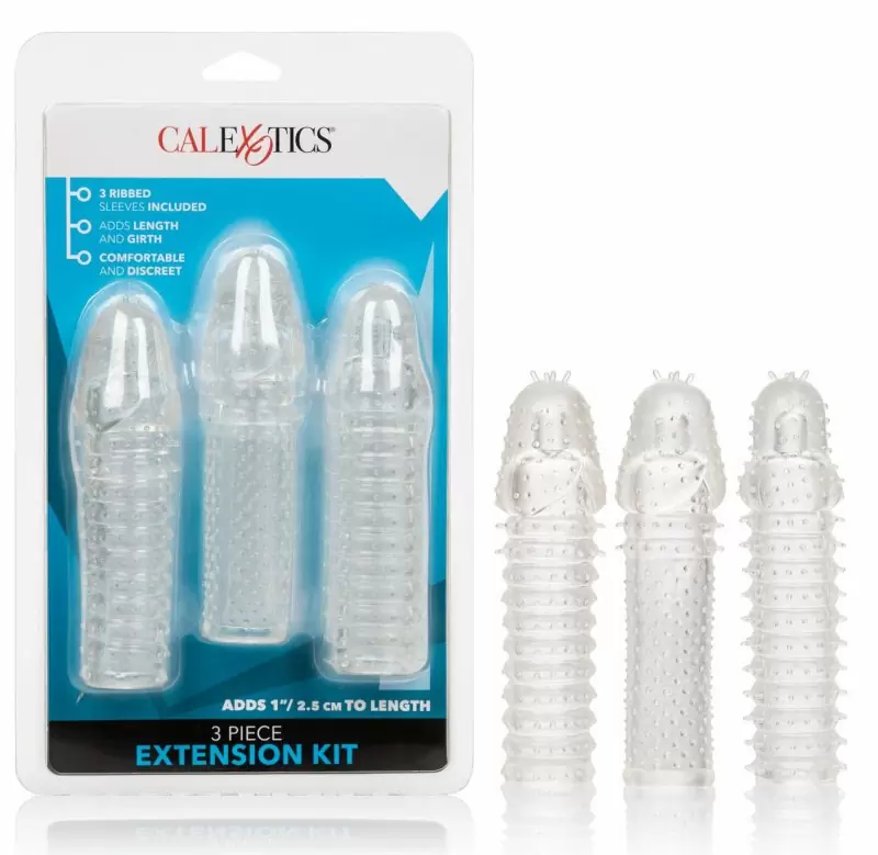 Набор увеличивающих насадок Calexotics 3 Piece Extension Kit - прозрачный
