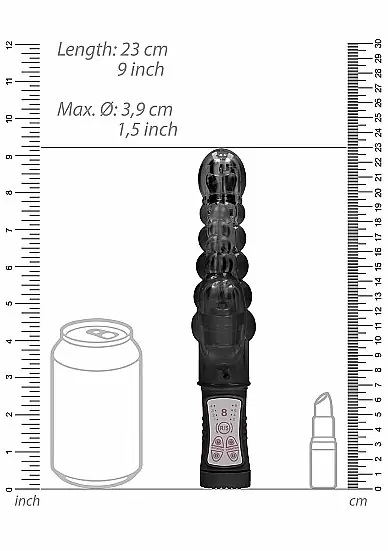 Вибратор кролик Rotating Bubbles - Black