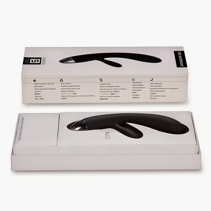 Двойной вибромассажер Alice с интеллектуальным режимом – черный	