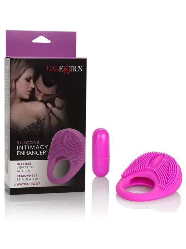 Водонепроницаемое кольцо для поддержания эрекции с вибрацией Silicone Intimacy Enhancer – розовый