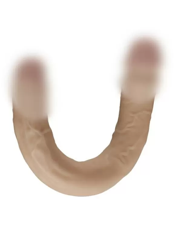 Реалистичный двусторонний фаллоимитатор REAL, 39 см, диаметр 4 см, ПВХ, телесный