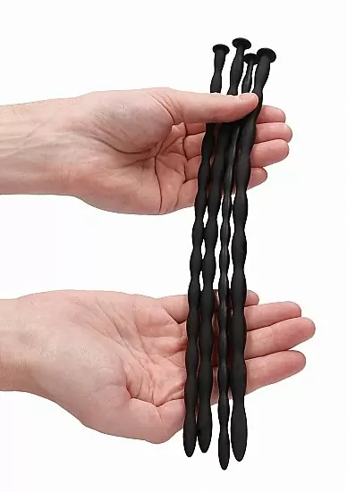Набор из четырех стимуляторов уретры (струн) Silicone Spiral Screw Plug Set - Advanced