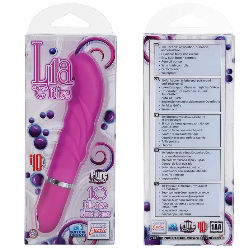 Водонепроницаемый вибромассажер Lia G-Bliss для стимуляции точки G – розовый