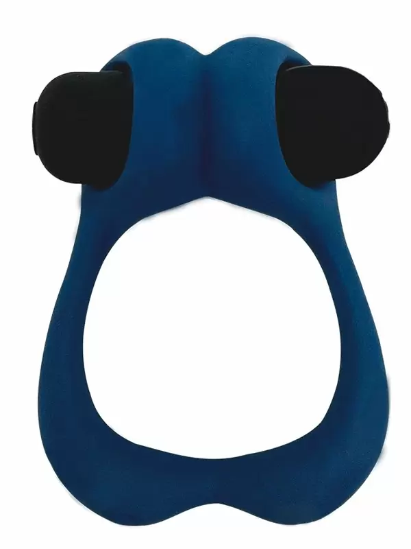 Эрекционное виброкольцо Alive Nutty, диаметр 3,18 см, силикон, синий