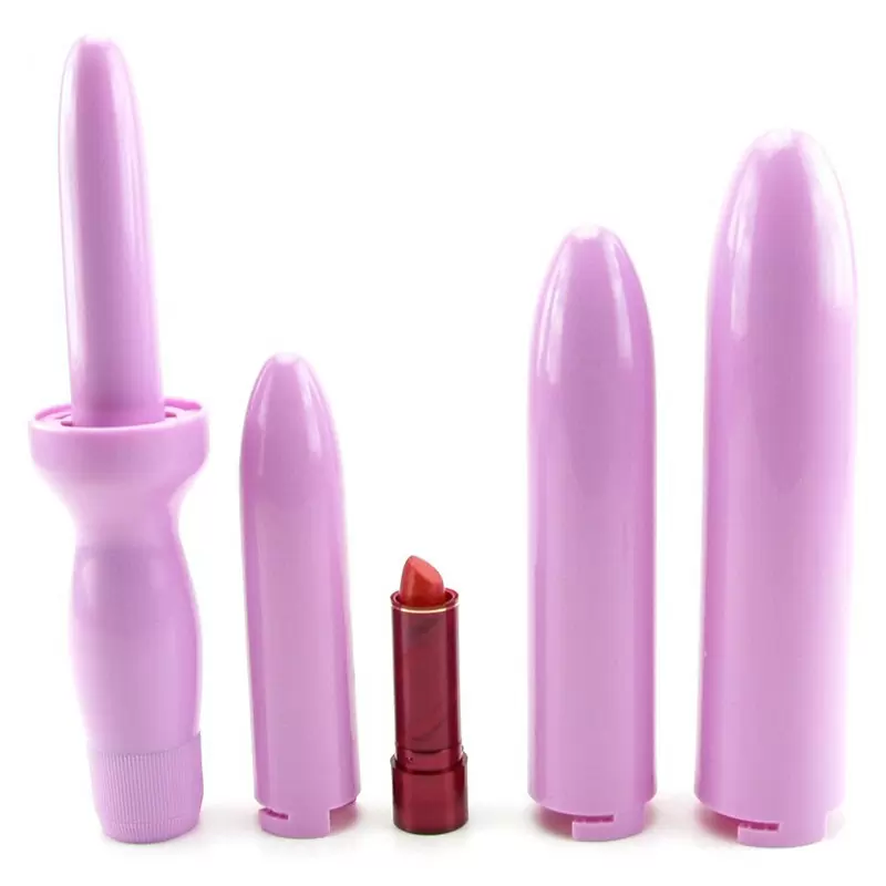 Вибромассажер с насадками Dilator Set Purple Dilator with 4 Sizes & Sleeve