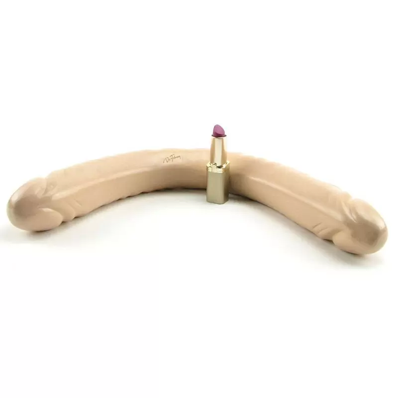 Двухсторонний фаллоимитатор Veined Double Header 18