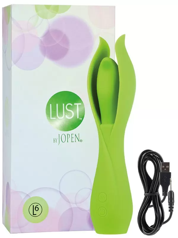 Вибромассажер с лепестками Lust by Jopen L6 – зеленый