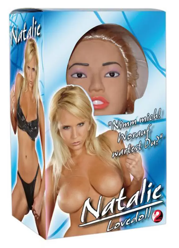 Кукла блондинка Natalie Liebespuppe с вибрацией с 3D головой с одеждой: трусы+ бюстгалтер