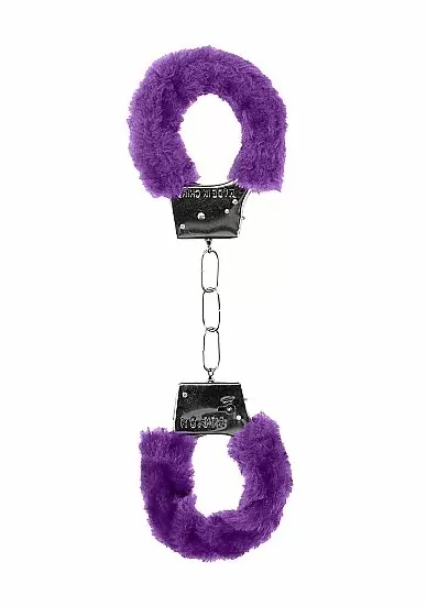 Металллический наручники с замком Furry Beginner's Handcuffs Purple