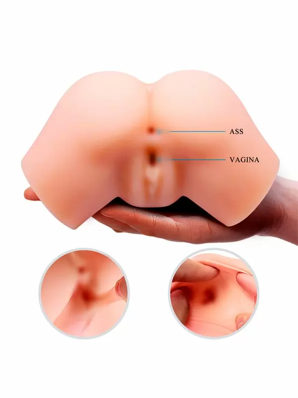 Реалистичный мастурбатор Baile Samantha, 17,5 см, мини-полуторс с двумя вибропулями, с проводным пультом