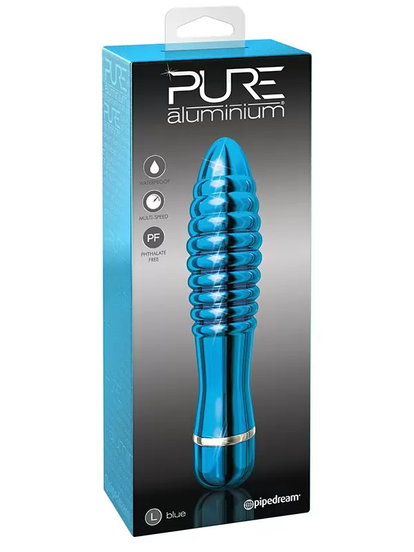 Вибромассажер Pure Aluminium Large Blue – синий