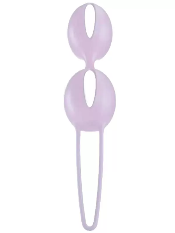 Вагинальные шарики со смещенным центром тяжести Fun Factory Smartballs Duo, силикон, фиолетовые