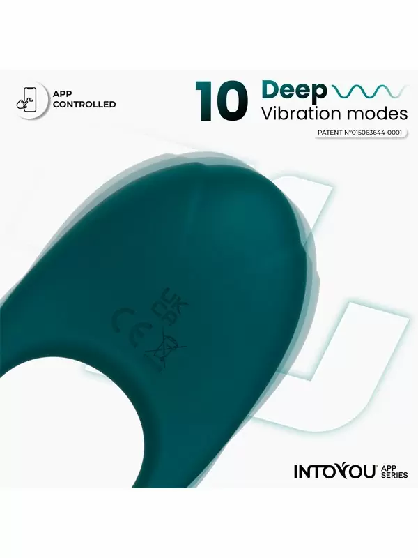 Интерактивное эрекционное виброкольцо LoveCherry Ringo, 8,3 см, 10 режимов, силикон, зеленый