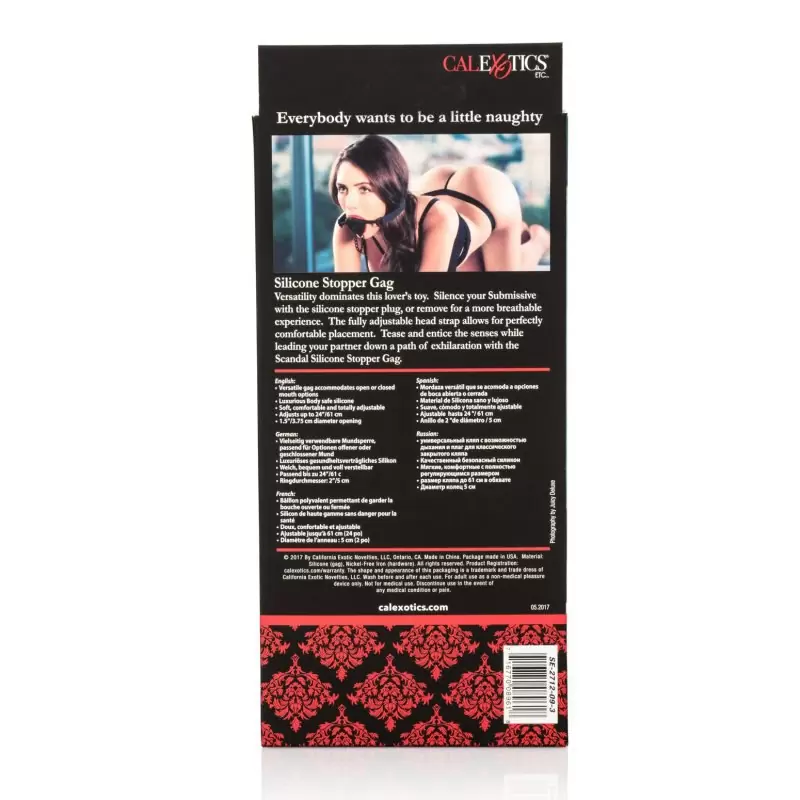 Кляп с пробкой Scandal Stopper Gag – черный