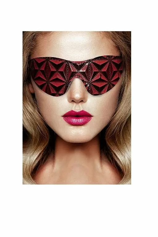 Маска на глаза (повязка) Luxury Eye Mask — бордовая, универсального размера