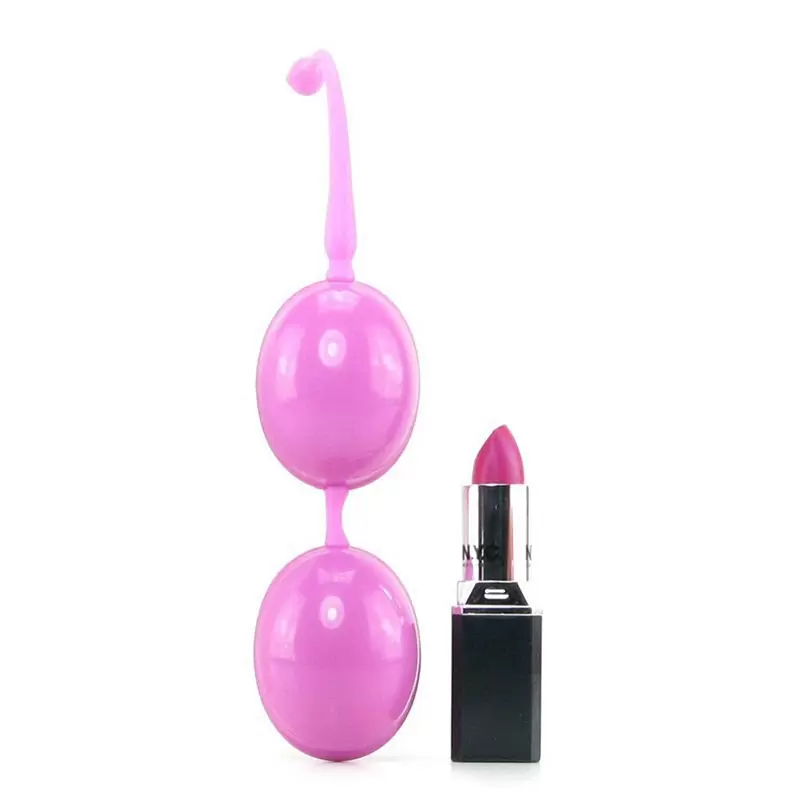 Двойные вагинальные шарики L’Amour, овальные, 11 см, розовый