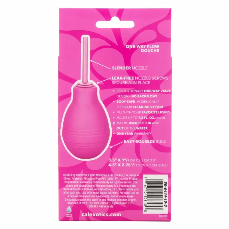 Розовый анальный душ «Cheeky One-Way Flow Douche»