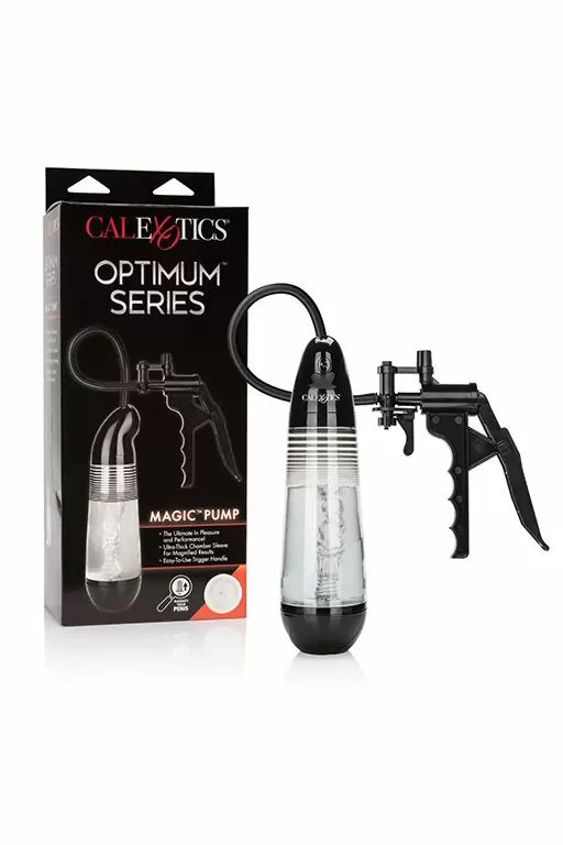 Ручная вакуумная помпа для мужчин Optimum Series Magic Pump,  с насосом, 16 см, ТПЕ, черный с прозрачным