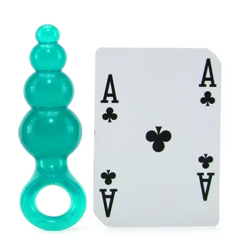 Анальная пробка с кольцом Jolie Ripples Small – голубая