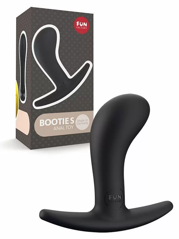 Компактная анальная пробка Fun Factory Bootie Small, 7,5 см, силикон, чёрная