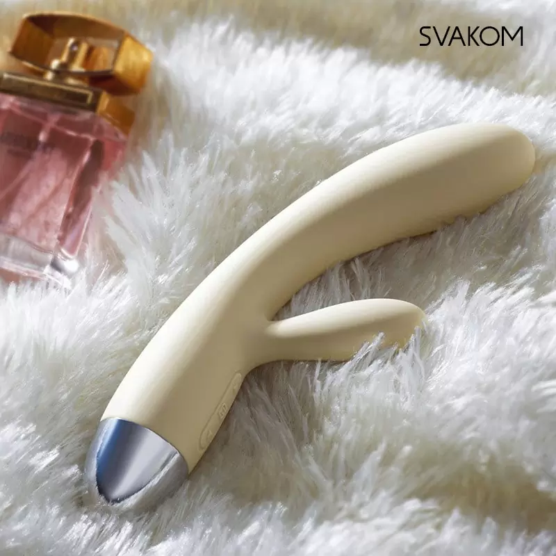 Двойной вибромассажер Alice с интеллектуальным режимом – бежевый	