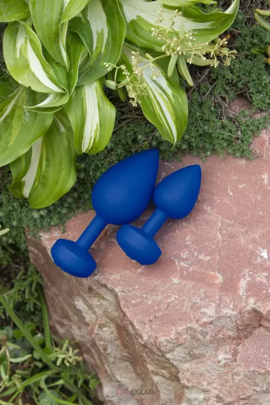 Аккумуляторная маленькая анальная пробка Gplug с вибрацией - неоновый синий